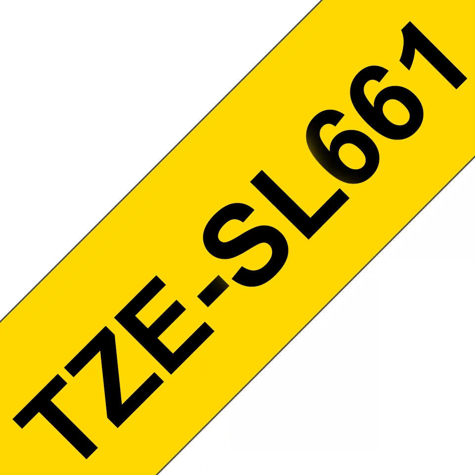 Brother nastro Laminato da 36mm Nero/Giallo (8m) adatto a etichettatura di cavi