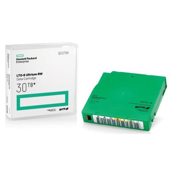 HPE RW Data Cartridge - LTO Ultrium 8 - 12 TB / 30 TB - etichette scrivibili - verde - per StoreEver LTO-8 Ultrium 30750, LTO-8 Ultrium 30750 TAA