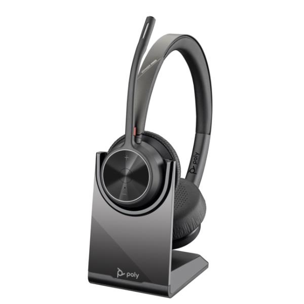 Poly Voyager 4320 - Cuffie con microfono - over ear - Bluetooth - senza fili - nero - Zoom Certificato, Certificato per i team Microsoft