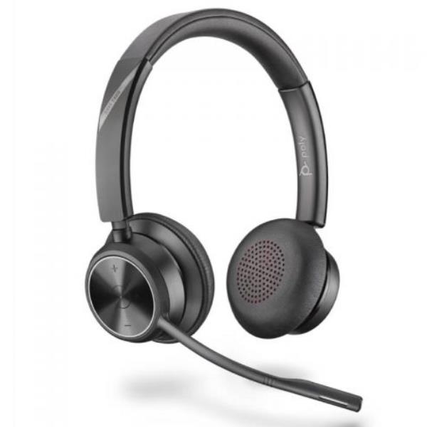 Poly Savi 7320-M Office - 7300 Office Series - cuffie con microfono - over ear - DECT - senza fili - eliminazione rumore attivata - nero - Certificato per i team Microsoft