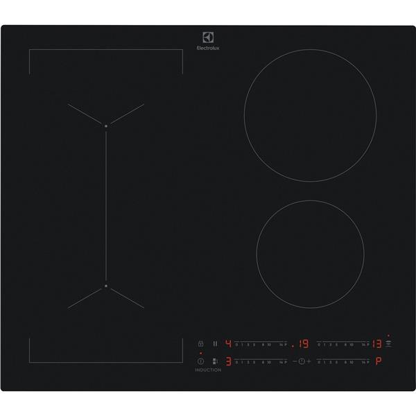 Electrolux Piano Induzione Bridge Matt 60 Cm EIV63443CT MADE IN EUROPE, Nero, Da incasso, 60 cm, Piano cottura a induzione, 4 Fornello(i), 4 Fornello(i)