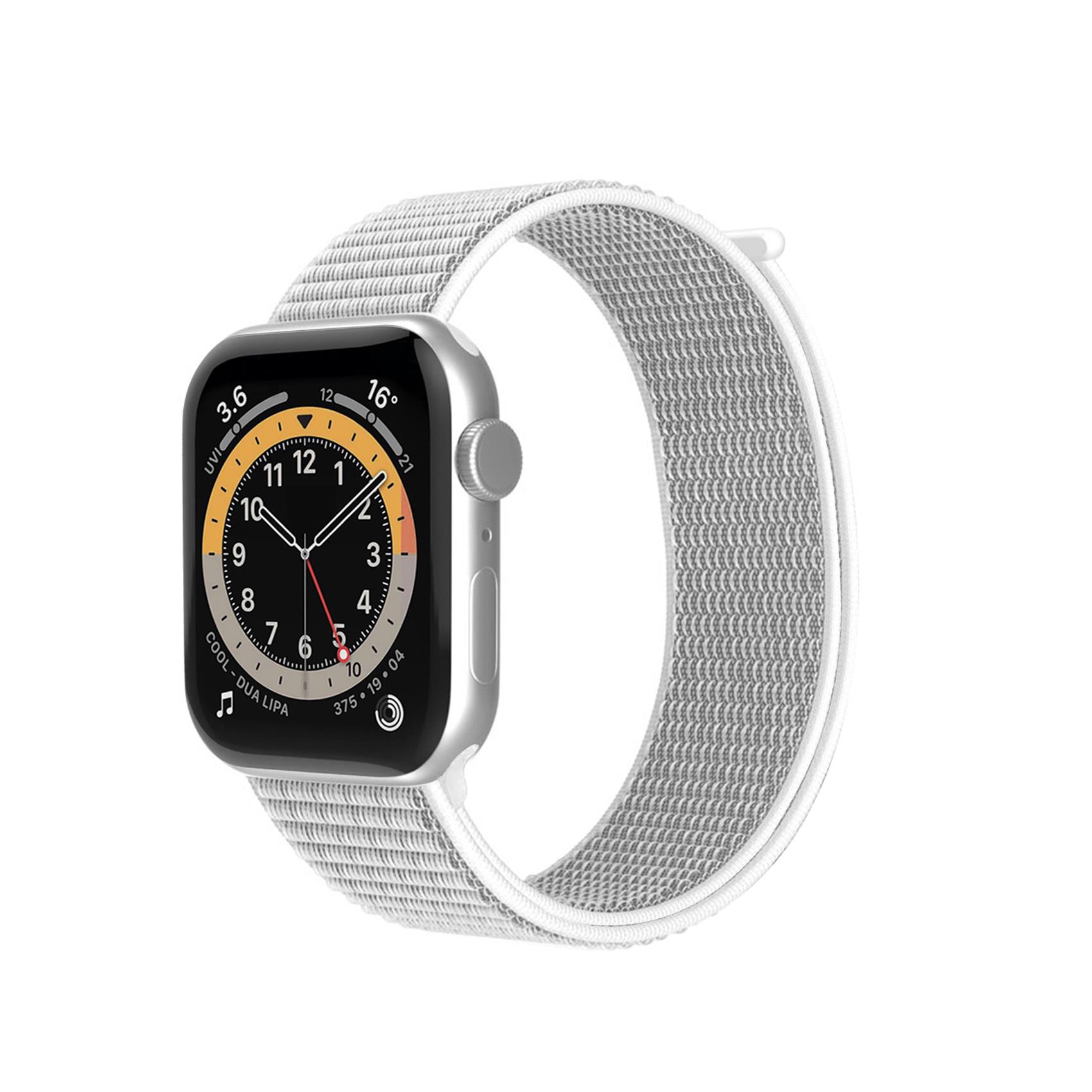 Celly WBANDSTRAPWH, Cinturino per orologio, Apple, Watch 42, Watch 44, Watch 45 mm, Bianco, 1 pz