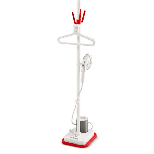 Polti Vaporella Vertical Styler GSF80R, ferro da stiro verticale con appendiabiti integrato, per rimuovere pieghe e rinfrescare i tessuti, Vapore verticale per indumento, 1,2 L, 0,5 min, Rosso, Bianco, 5 bar, Pulsanti