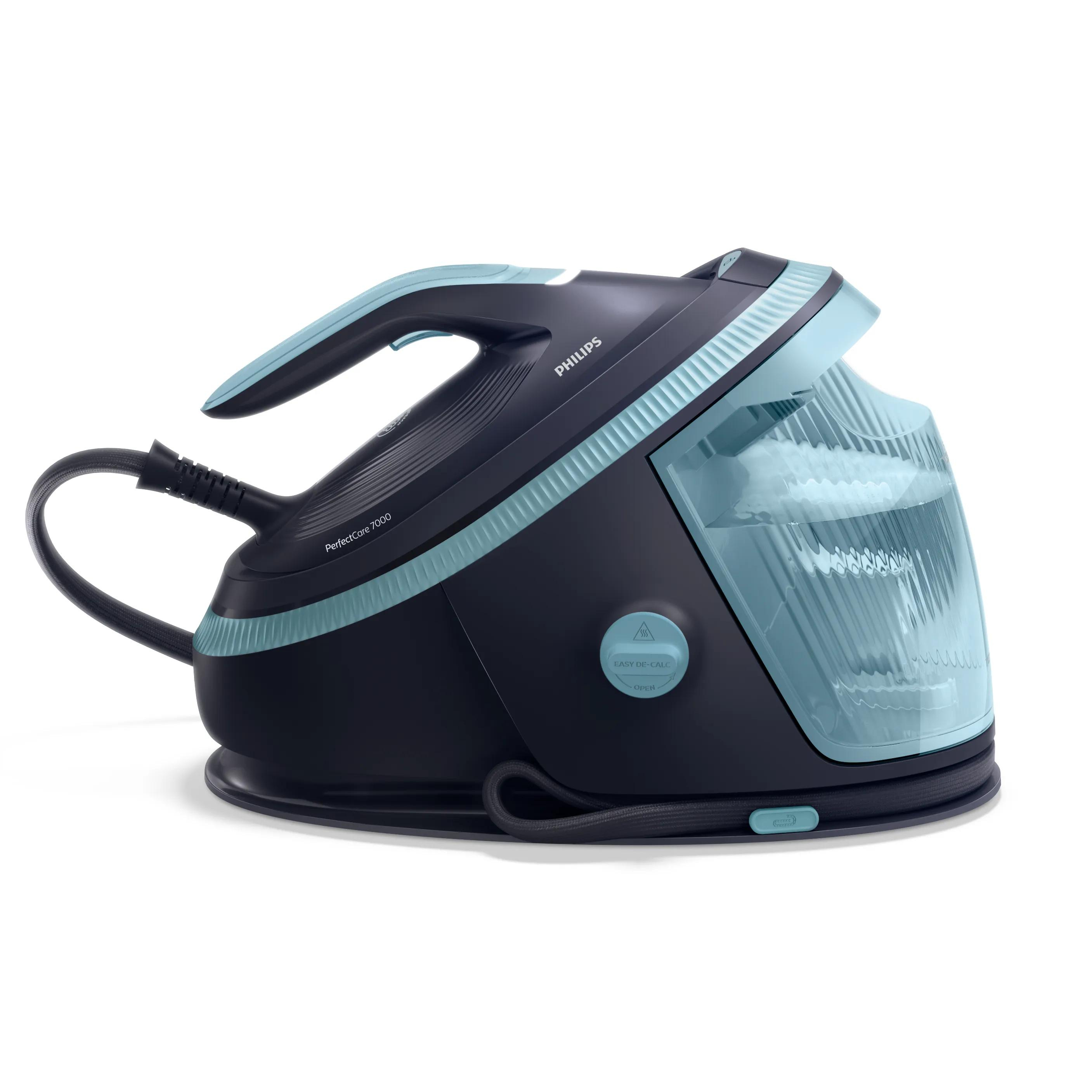 Philips Serie 7000 Ferro da stiro con caldaia PerfectCare, 3120 W, 600 g/min, Piastra soletta SteamGlide Elite, 8,5 bar, 1,5 L, 160 g/min