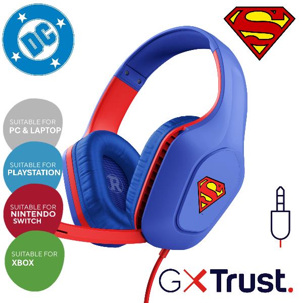 Trust GXT 415SM Zirox, Cablato, Gaming, 20 - 20000 Hz, 244 g, Auricolare, Blu, Rosso