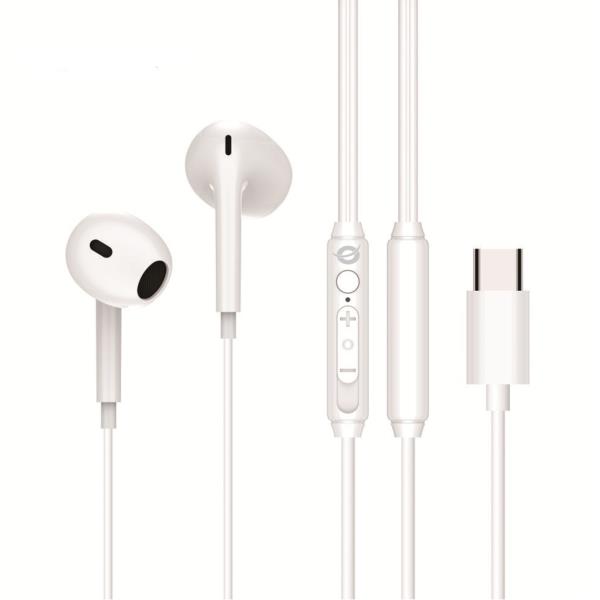 Conceptronic BRENDAN02W, Cablato, Musica e Chiamate, 20 - 20000 Hz, 13 g, Auricolare, Bianco