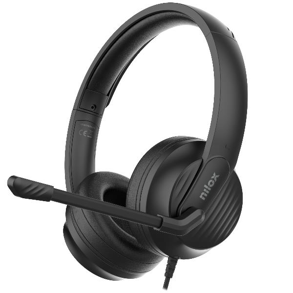 Cuffie e Auricolari - NILOX TECH - Cuffie con microfono, controllo volume e muto, ENC (cancellazione rumore ambientale), connessione USB-A con adattatore USB-C