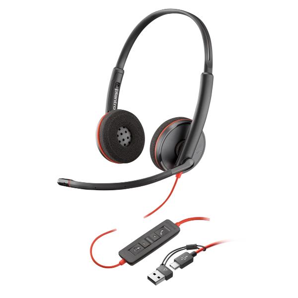 Cuffie e Auricolari - Cuffie HP Poly Blackwire 3220 USB-CA Le cuffie entry-level di Poly