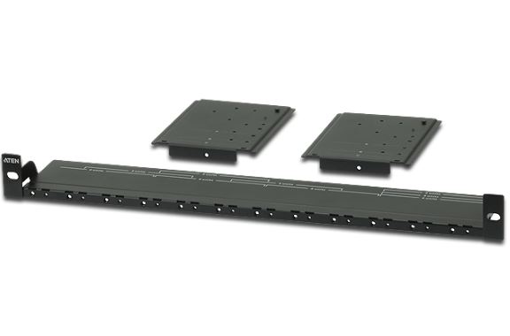 ATEN Kit di montaggio su rack extender video, Piastra di montaggio, Nero, 1 pz, 715 g