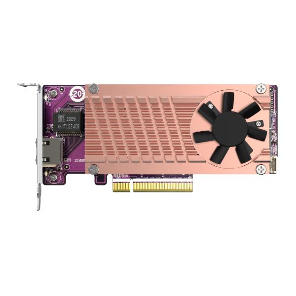 QNAP QM2 CARD, M.2, PCIe, A basso profilo, PCI 3.0, RJ-45, Argento