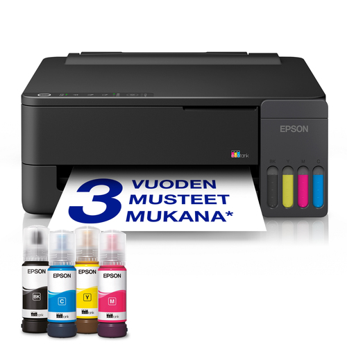 Epson EcoTank ET-1910, Ad inchiostro, Stampa a colori, 5760 x 1440 DPI, A4, Stampa diretta, Nero