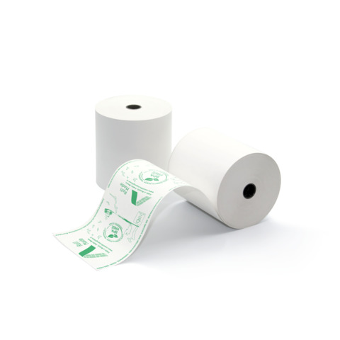 Rotolo per registratori di cassa - carta termica BPA free - 79 mm x 60 mt - 48 gr - diametro esterno 64 mm - anima 12 mm - Rotolific io Pugliese - blister 10 pezzi