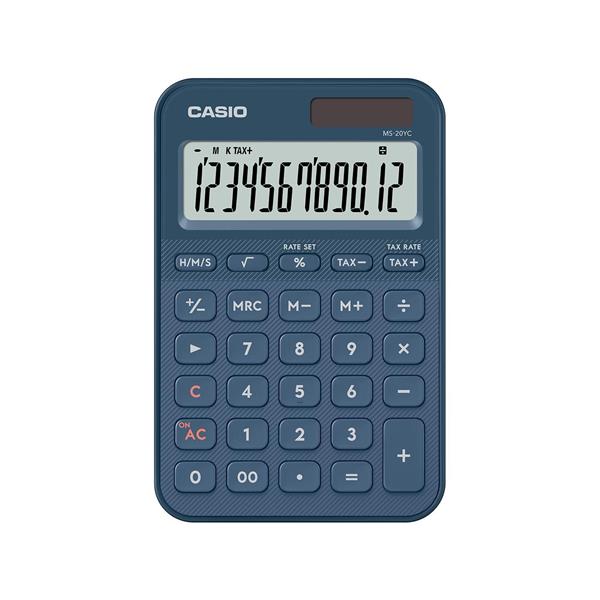 Calcolatrice da tavolo MS-20YC - 12 cifre - blu - Casio