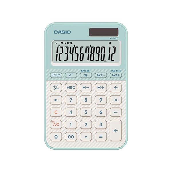 Calcolatrice da tavolo MS-20YC - 12 cifre - verde - Casio