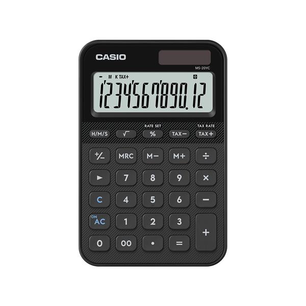 Calcolatrice da tavolo MS-20YC - 12 cifre - nero - Casio