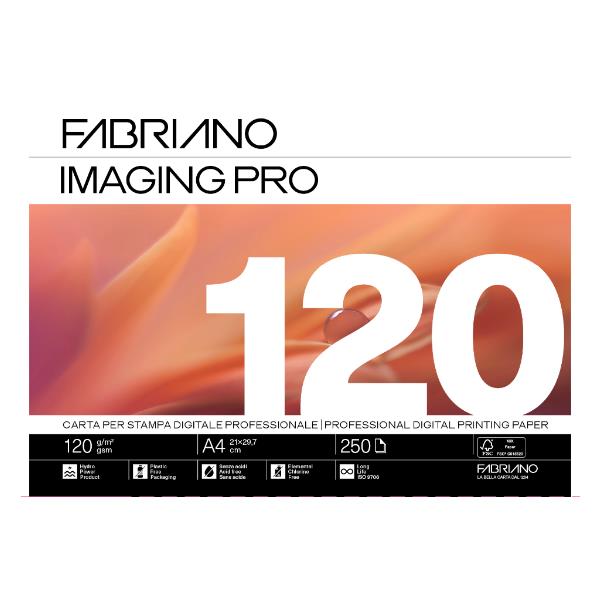 Carta Imaging Pro - A4 - 210 x 297mm - 120 gr - bianco - Fabriano - conf. 250 fogli