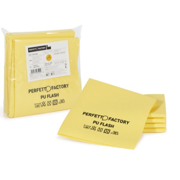 Panni PU Flash - 34 x 36 cm - giallo - Perfetto Factory - conf. 5 pezzi