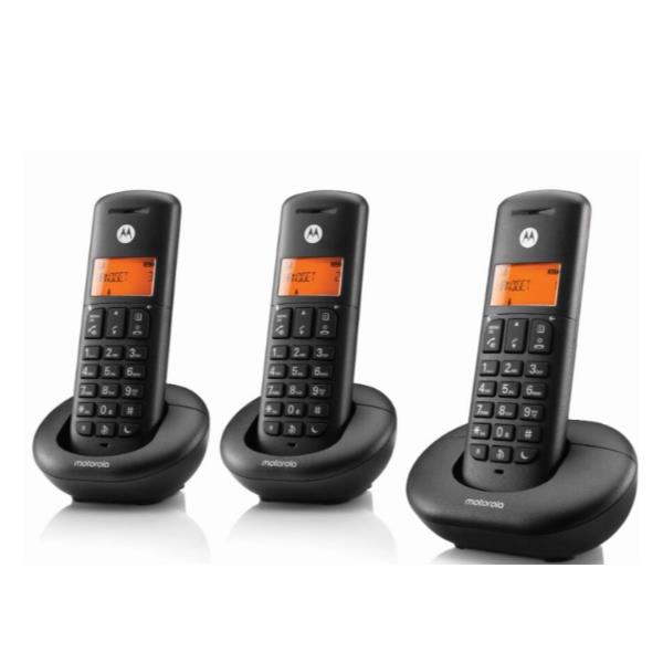 TELEFONIA FISSA - CORDLESS E203 TRIO NERO