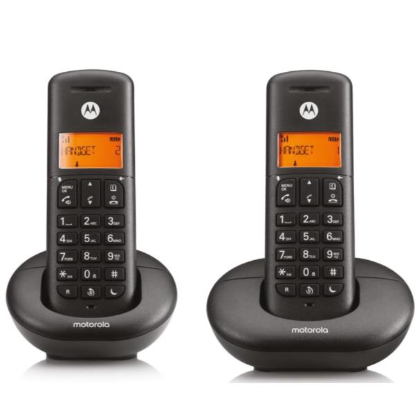 TELEFONIA FISSA - CORDLESS E202 DUO NERO