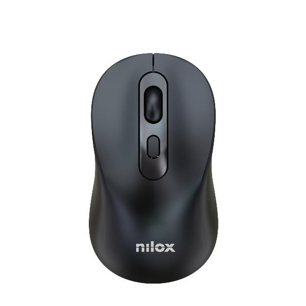 Tastiere e mouse - NILOX TECH - Mouse ottico, connessione wireless DUAL (BT 5.2 e Dongle 2.4GHZ), 1600 DPI,ricaricabile tramite porta USB-C, cavo incluso, 4 tasti