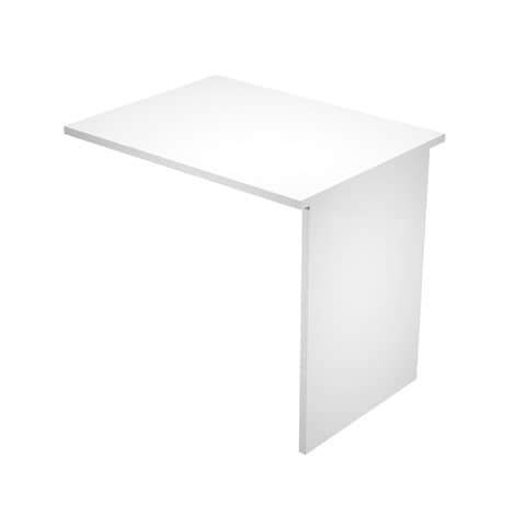 Allungo reversibile dx/sx per scrivanie Easy - 80 x 60 cm - con fianchi pannello - Bianco