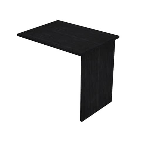 Allungo reversibile dx/sx per scrivanie Easy - 80 x 60 cm - con fianchi pannello - Nero venato