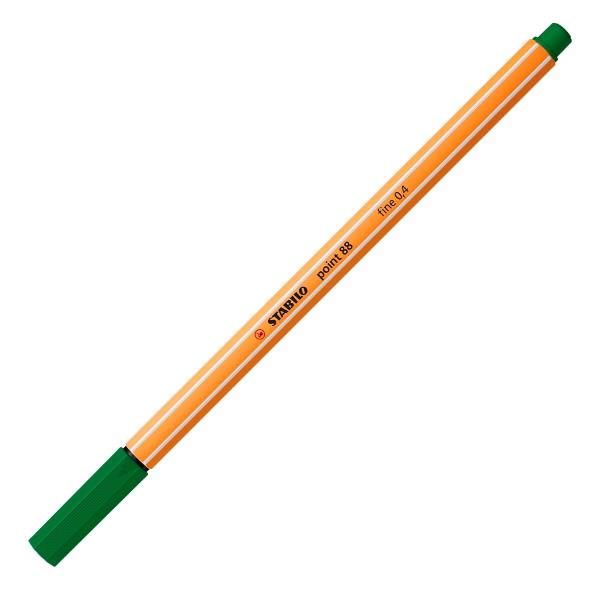 STABILO point 88 - Penna a punta sottile - colori assortiti - 0.4 mm - fine (pacchetto di 10)