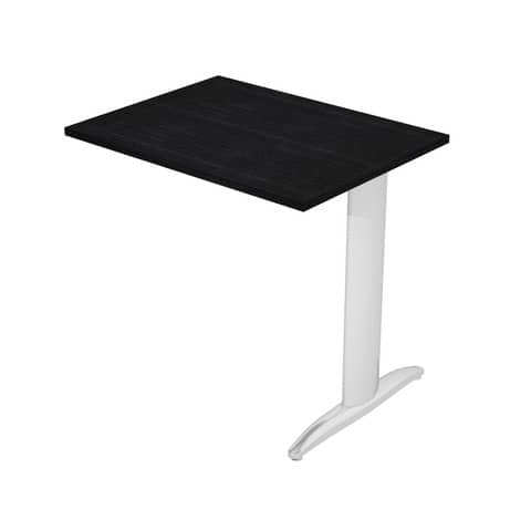 Allungo reversibile dx/sx per scrivanie Easy - 80 x 60 cm - Nero venato/metal cromato