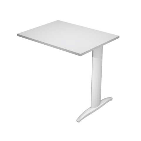 Allungo reversibile dx/sx per scrivanie Easy - 80 x 60 cm - Grigio/metal cromato