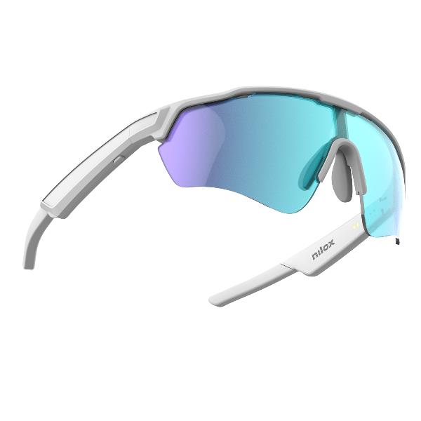 Smart Glasses - NILOX  Smartglasses sportivi SORAPIS con audio Open Ear, microfono integrato e lenti PC anti-blue light e UV400