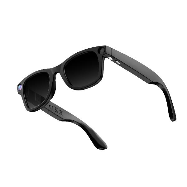 Smart Glasses - NILOX  Smartglasses con fotocamera integrata, Intelligenza Artificiale, audio Open Ear, microfono integrato e lenti PC anti-blue light e UV400