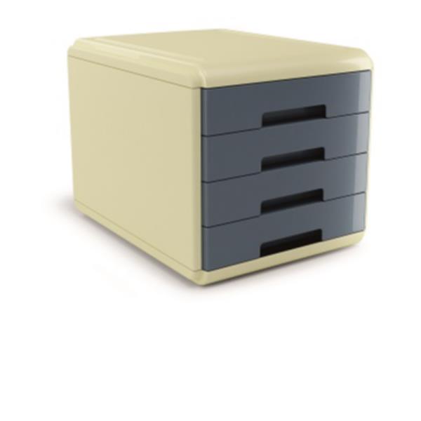 Cassettiera Vintage Sugar - 4 cassetti - 29,5 x 38,5 x 28,2 cm - azzurro - Arda