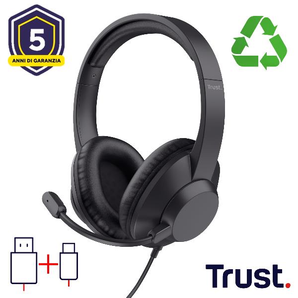 Cuffie - USB - AYDA MAX ECO - Trust