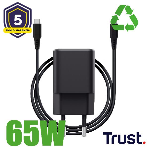 Caricabatterie - ultracompatto - 65W GaN USB-C - Maxo - Trust