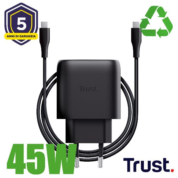 Caricatore - 45W GaN - USB-C - Nero - MAXO - Trust