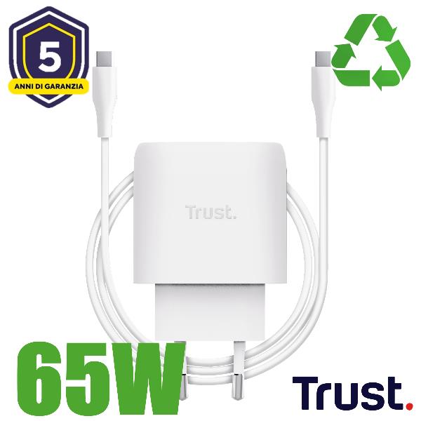 Caricatore - 45W - GaN USB-C - Bianco - MAXO -Trust