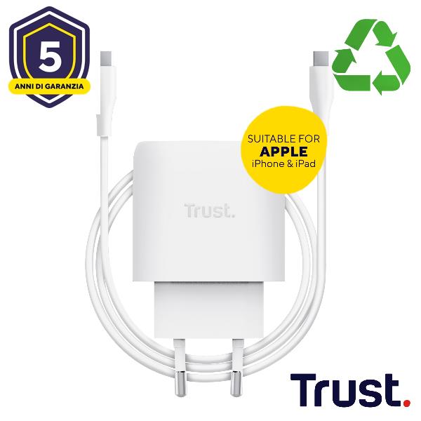 Caricatore - 45W - GaN per Apple USB-C - Bianco - MAXO - Trust