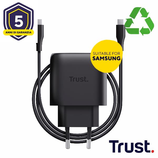 Caricatore - 45W - GaN per Samsung USB-C - Nero - MAXO - Trust