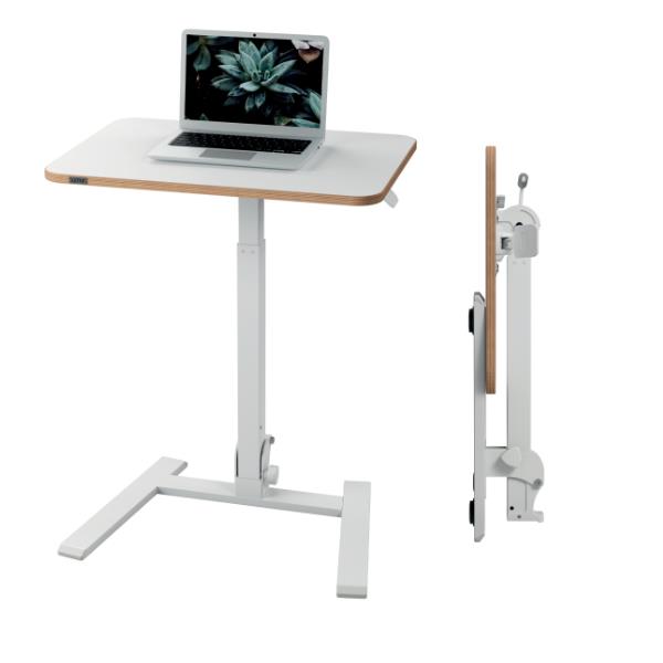 Scrivania Compatta Pneumatica Sit-Stand - mobile - pieghevole - 65 x 46 x 74-109 cm - bianco - Leitz