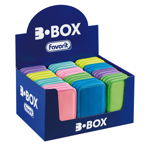 Astuccio 3 Zip Neon & Pastel - 13 x 20 x 7,5 cm - colori assortiti - Favorit