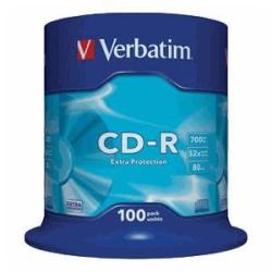Verbatim - Scatola 100 CD-R DataLife Plus Extra Protection - 1x-52x - serigrafato - 43411 - 700MB