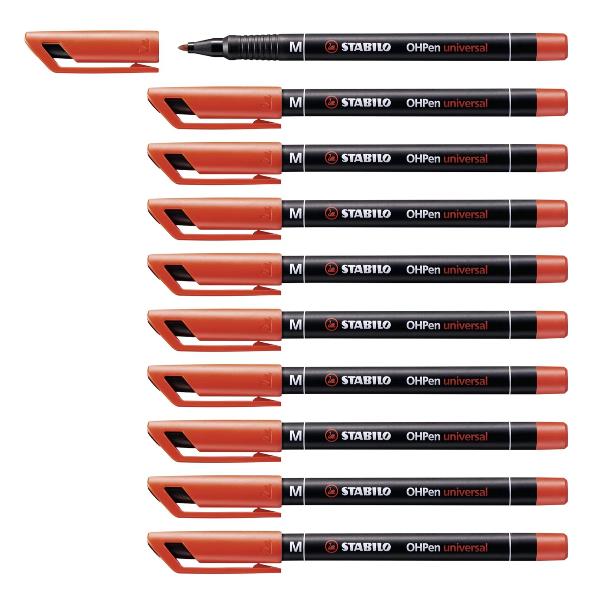Pennarello OHPen universal permanente 843  - punta media 1,0 mm - rosso - Stabilo