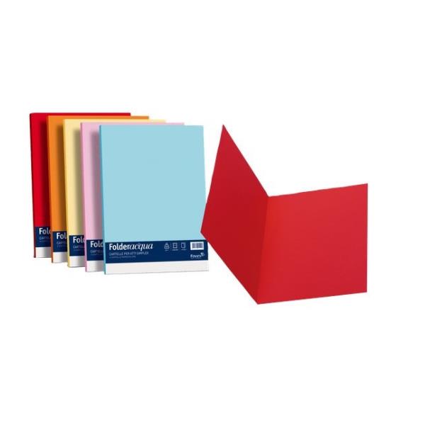 Cartellina semplice Acqua - 200 gr - A4 - verde chiaro - cartoncino bristol - Favini - conf. 50 pezzi