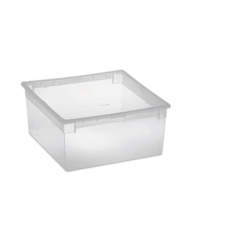 Contenitore multiuso Light Box L - 37,8x39,6x18,5 cm - 23 L - plastica - trasparente - Terry