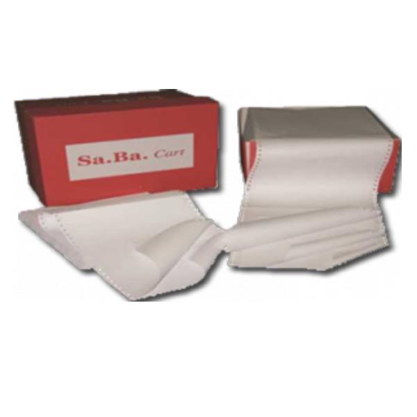Carta in modulo continuo - 37,5 x 12 " - 60 gr - piste fisse - lettura facile grigio - Sabacart - conf. 2000 fogli