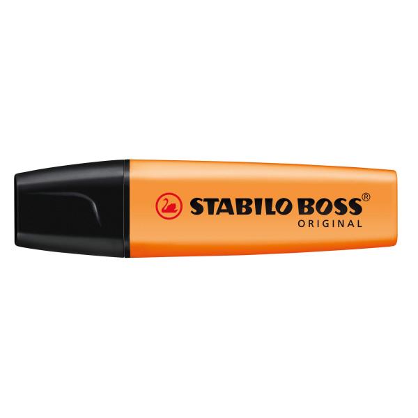 Evidenziatore Stabilo Boss Original - punta a scalpello - tratto 2 - 5 mm - arancio 54 - Stabilo