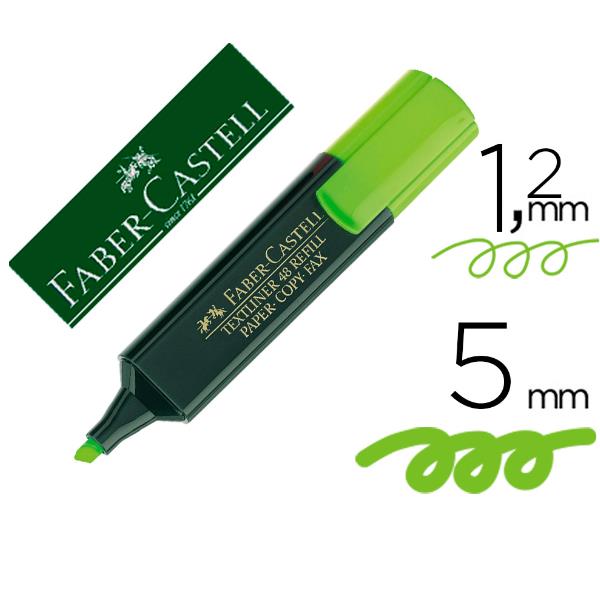 Evidenziatore Textliner 48 - punta a scalpello - tratto 1,0-3,0-5,0mm - verde - Faber-Castell