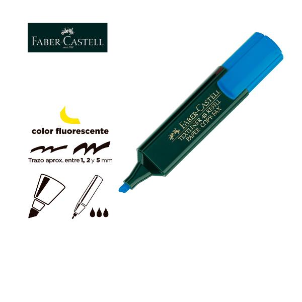 Evidenziatore Textliner 48 - punta a scalpello - tratto 1,0-3,0-5,0mm - azzurro - Faber-Castell