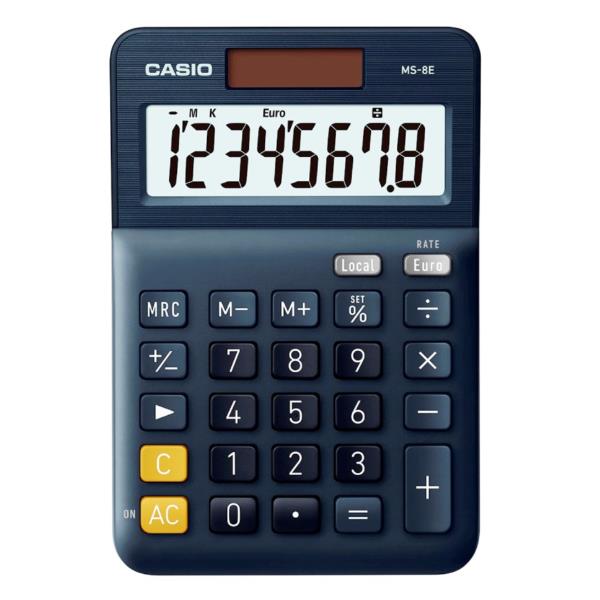Calcolatrice da tavolo MS-8E - 31,7x103x145 mm - 8 cifre - plastica - blu - Casio