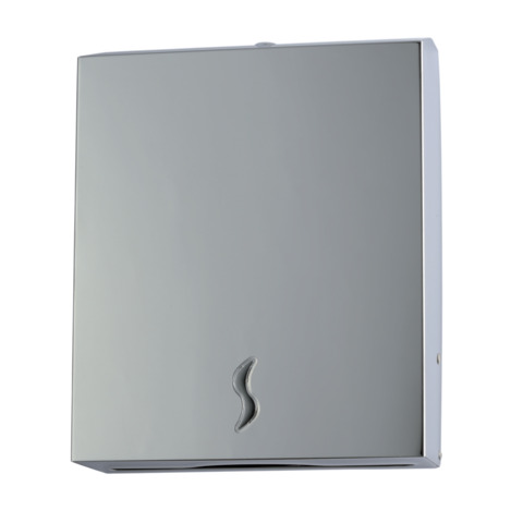 Distributore asciugamani piegati C/Z - Brinox - 28x10,2x36,5 cm - acciaio inox - capacità 400 fogli - grigio - Medial